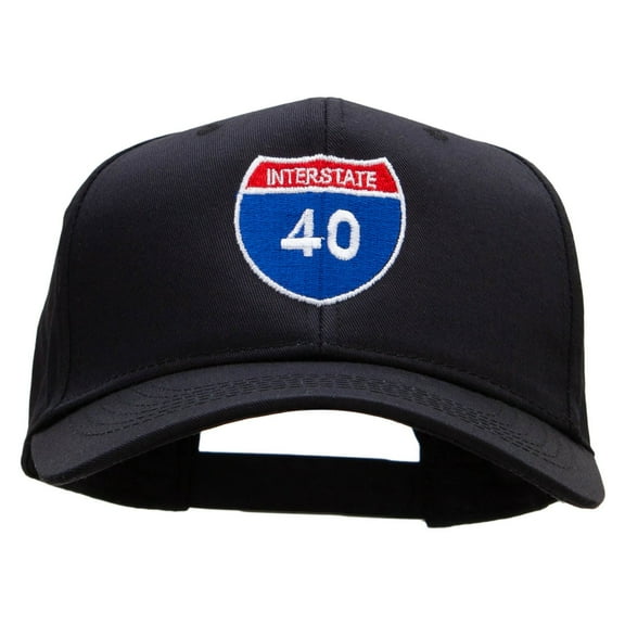 Interstate 40 Solid Cotton Twill Low Profile Snap Cap - Black OSFM