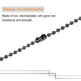 thumbnail image 4 of Uxcell 12" 24" 36" Long Beaded Link with Connectors and Pendant Pull Chain Extension Black 1 Set, 4 of 5