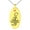 Gold, variant on Stainless Steel Nautical Anchor Lighthouse Engraved Small Oval Charm Pendant Necklace