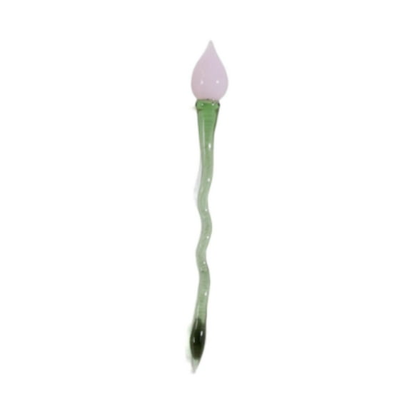 Mini flor de cristal, adorno de flor artificial, rama de imitación, artesanía, decoración del hogar Capullo rosa