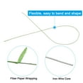 thumbnail image 3 of Uxcell 30 Gauge 14.17" Floral Stem Wire, 100 Pcs Paper Wrapped Iron Flower Stem, Light Green, 3 of 6