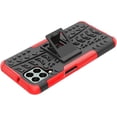 thumbnail image 3 of Tyre Pattern Design Case for Samsung Galaxy M33 with Kickstand, Heavy Duty Shockproof TPU+PC Material Double Layer Protection Phone Case for Samsung Galaxy M33 XC Red, 3 of 11