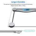 thumbnail image 3 of Etekcity LCD Digital Smart Body Weight Scale, Glass and Silver, 400lb Capacity, 3 of 11