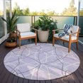 thumbnail image 6 of Addison Rugs Chantille Indoor/Outdoor Transitional Geometric Lavender Washable Round Rug, 8' x 8', 6 of 6