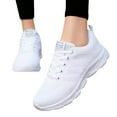 thumbnail image 5 of eczipvz Running Sneakers Women Women's Running Shoes Breathable Tennis Shoes Walking Platform Sport Sneakers for Jogging Gym Athletic White,9, 5 of 6