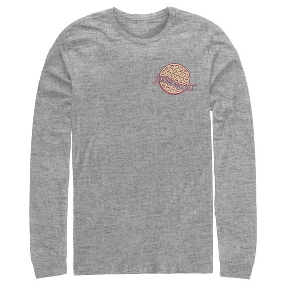 Netflix Men's Stranger Things Friends Don't Lie Waffle Badge Long Sleeve Shirt Athletic Heather 2X Large