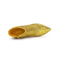 thumbnail image 4 of BLISSFUL STEP Women's Glitter Pointed Toe Block Heeled Ankle Boots Yellow Gold 6, 4 of 7