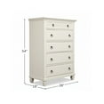 thumbnail image 3 of Alpine Furniture Winchester 5-Drawer Chest - White, 3 of 4