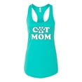 thumbnail image 2 of Wild Bobby, Best Paw Cat Mom, Pop Culture, Women Racerback Tank Top, Tahiti Blue, X-Large, 2 of 3