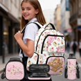 thumbnail image 2 of HUIACONG 4PCS Axolotl Dessert Girls Backpack Set, 17" Cute School Bookbag with Lunch Bag Pencil Case Water Bottle Sleeve, Lightweight for Age 7-13, 2 of 7