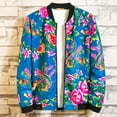 thumbnail image 2 of WREESH Fashion Jacket Men'S New Printed Top Floral Stand Up Collar Jacket Men'S Casual Jacket Jacket Blue, 2 of 5