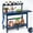 Navy Blue, variant on NOICOI Garden Potting Bench with Sliding Tabletop & Removable Sink, HDPE Outdoor Potting Workstation Table with Storage Shelf, Hooks, Handle & Wheels for Patio, Backyard & Garden, Black