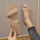 thumbnail image 4 of Zapatos de mujer de verano, elegantes tacones planos, informales, de Color sólido, sandalias sin cordones, zapatillas de ratán tejidas con punta cuadrada Wmkox8yii  hj789, 4 of 6