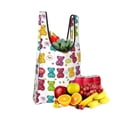 thumbnail image 3 of Shopping Bag 17.5×4.5×15in Crack Resistant Waterproof Super Large Capacity Reusable Extended Handle Can Be Carried Or One Shoulder Colorful Gummy Bears Candies Jelly Sweets, 3 of 8
