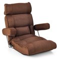 thumbnail image 1 of Costway Adjustable Lazy Sofa with Stepless Adjustable Back & 6-position Head/Lumbar/Seat Brown, 1 of 8