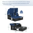 thumbnail image 2 of Gymax Hand-Woven PE Wicker Daybed Outdoor Loveseat Sofa Set with Retractable Canopy, Navy, 2 of 10
