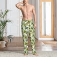 thumbnail image 4 of Salouo Green Hawaii Palms Print Pajama Pants for Men, Lounge Pants Elastic Waistband Casual Men's sleepwear Loungewear Sleep Pajama Pant -X-Large, 4 of 7