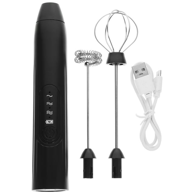 ORDDIART Handheld Electric Whisk Blender Mixer Black ABS Protein Shake Maker Families Cooking 1 Set