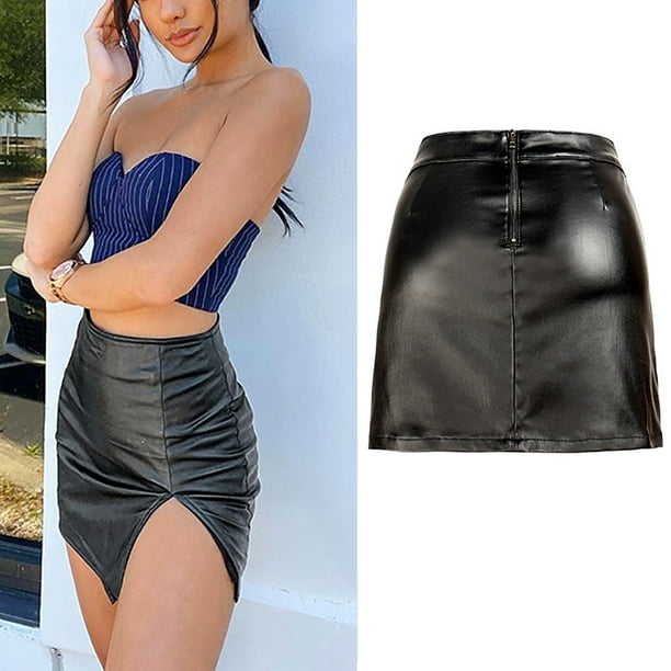 Faux leather skirt xl online