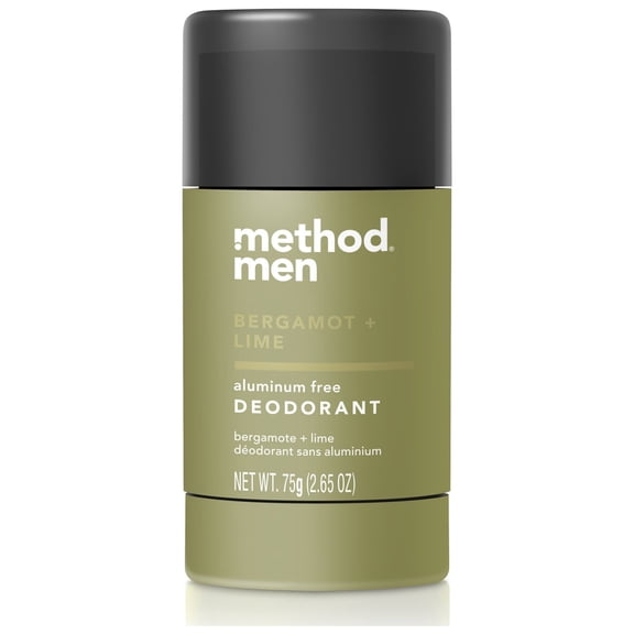 Method Men Aluminum Free Deodorant, Bergamot   Lime, 2.65 Ounces