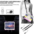 thumbnail image 3 of Dteck Kids Case for iPad Air 11 inch 2025/2024,Heavy Duty Silicone Cover with Stable Kickstand, Multi-Functional Grip, Carrying Strap, Pencil Holder for iPad Air 11-in. M3/M4,Colorful/Purple, 3 of 11