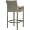 thumbnail image 4 of Modway Conduit Outdoor Wicker Rattan Bar Stool in Light Gray/Mocha (Set of 2), 4 of 4