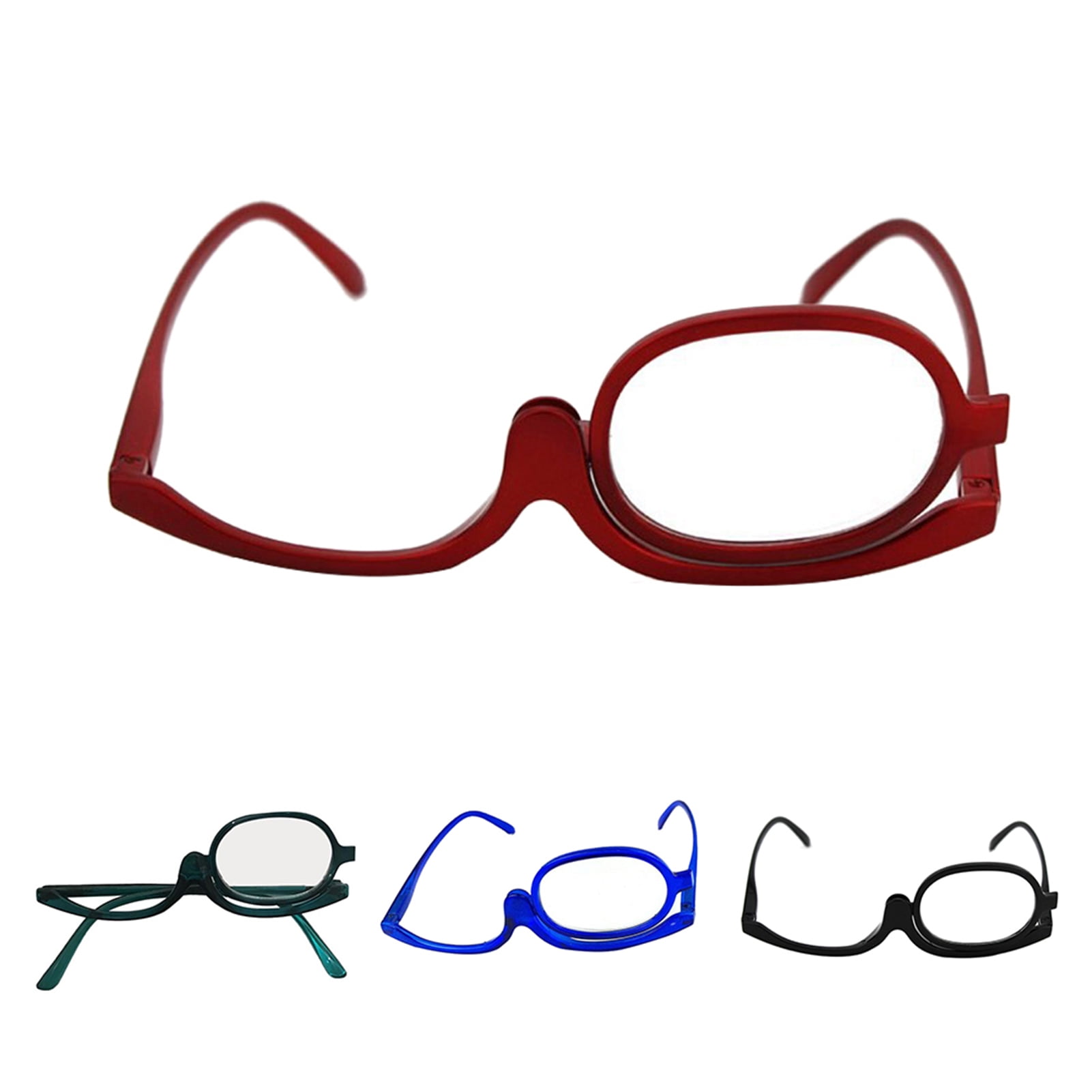 Limei 1 Pack Readers Magnifying Makeup Glasses Eye Make Up Spectacles Flip Down Lens Folding