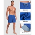 thumbnail image 6 of Mens 2 in 1 Swim Trunks with Compression Liner, Quick Dry Beach Shorts, Bathing Suit with Phone Pocket Blue M, 6 of 6