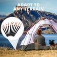 thumbnail image 2 of Tent Stakes, Aluminium Tent Nail Lightweight with Reflective Rope 10-Piece Gold, 2 of 6