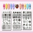 thumbnail image 3 of 3pcs Dessert Nail Stamping Plates 63 Patterns Cake Donut Nails Art Stencils Sweet Candy Manicure Art Templates Ice Cream Print Nail Stencils, 3 of 7