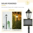 thumbnail image 6 of 8' Solar Lamp Post Light, Waterproof Aluminum, Motion Activated Sensor Pir, Automatic Outdoor Vintage Street Lamp For Garden, Lawn, Pathway, Driveway, Black, 6 of 8