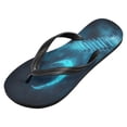 thumbnail image 2 of Summer Flip Flops Non-Slip Lightweight Rubber Sandals Vacation Beach Essentials Ethereal Moonlit Night Background, 2 of 8