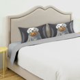thumbnail image 3 of Yayeee Pillowcase Standard Size Set of 2 Satin Wrinkle Resistant Pillow Case, White Halloween Dog, 3 of 7