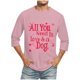 thumbnail image 1 of Camisas de Manga Larga para los Hombres Día de San Valentín Impresión Cuello Redondo Moda Casual, Mezcla de Poliéster de Lino de Algodón para Primavera Verano, 1 of 1