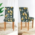 thumbnail image 3 of Yayeee 2 Pack Dining Chair Covers Stretch Parson Chairs Slipcovers Seat Protector, Floral Lemons, 3 of 6