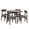 thumbnail image 2 of Wickerix Round Extendable Dining Table, Medium Brown, 2 of 9