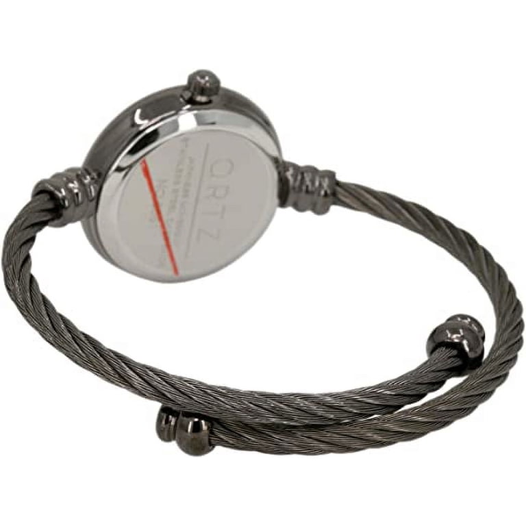 Women\'s Copper Analog Quartz Elegant Cable Cuff Arabic Numbers Bracelet Watch Blekon Collections Women main image 2