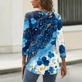 thumbnail image 4 of KLHDSF 3/4 Sleeve Tops for Women Basic Crew Neck Spring Blouses Casual Fit Fall T Shirts 2026 Blue XXXL, 4 of 5