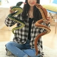 thumbnail image 4 of CNKOO 1 Pce Simulation Cobra Python Peluche Jouet Parodie Serpent pour Enfants Cadeau Décoration Maison (Cobra Bleu), 4 of 10
