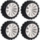 thumbnail image 2 of LINLIN 4 piezas RC 1:10 escala Rally Car 70 mm Caucho Neumáticos de flores Neumático 10 radios Llanta de plástico Compatible con 1/10 RC Racing Off-Road Car HSP Redcat HPI Tamiya Touring Drift, 2 of 5