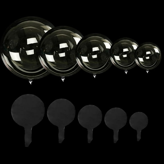 50 Pcs Clear Balloons,Different Sizes Balloon (8In,11In,18In,20In,24In),Bulk Round Balloon,DIY Balloons Kit for Birthday,Party,Wedding,Engagement,Graduation,Art