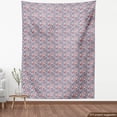 thumbnail image 4 of Ambesonne Floral Country Fabric by the Yard Upholstery, Striped Botany Theme, 1 Yard, Pale Blue and Blush, 4 of 5