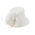 thumbnail image 1 of Sombrero de tela de lino Chic Headwear para el sol blanco, 1 of 1