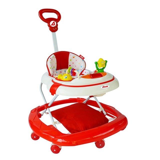 Andadera Para Bebé Baby Buggy Star Musical Con Bastón Y Juguetero rojo 1