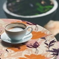 thumbnail image 3 of Ambesonne Floral Fitted Round Tablecloth, Vintage Poppy Flowers Garden, 36"- 40" Diameter, Orange Blush Seal Brown, 3 of 5