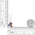 thumbnail image 4 of 925 Silver and 10K Yellow Gold Red Garnet and Blue Iolite Pendant Necklace for Women (2.75 Cttw, Oval Checkerboard 8X6MM, 7X5MM and 6X4MM, Gemstone January Birthstone, with 18 inch Chain), 4 of 4