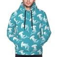 thumbnail image 4 of Hoodies for Men - Blue Hammerhead Shark Long Sleeve Comfrt Men'S Fashion Hoodies & Sweatshirts, Sweatshirts for Men Hoodies Pullover Clothing Clothes with Pouch, 4 of 7