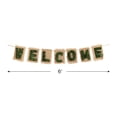 thumbnail image 4 of Northlight 6' Brown/Green Twine “Welcome” Hanging Wall Decoration, 4 of 7