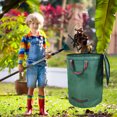 thumbnail image 2 of Sac à Déchets de Jardin avec Couvercle Grande Capacité Sac de Rangement Imperméable pour Débris de Jardin Feuilles Branches Sac à Ordures de Jardinage Portable Durable Résistant aux Déchirures Poids 0.97 Lbs, 2 of 6