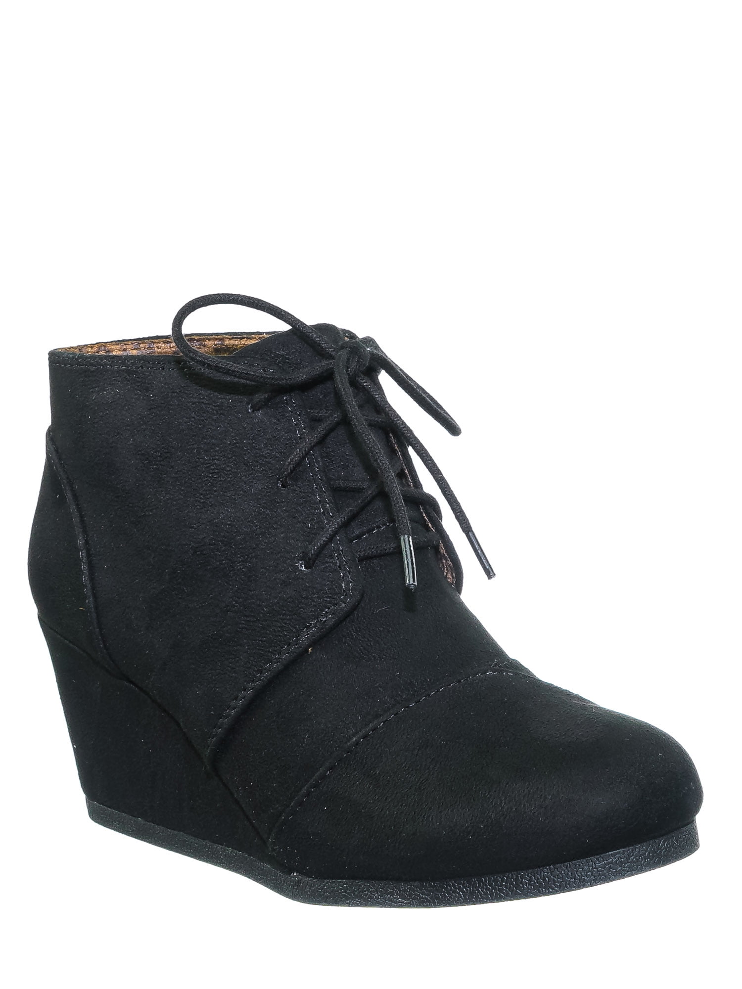 tie up wedge booties